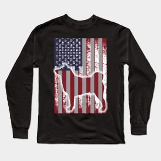 American Flag Akita Dog Lover Long Sleeve T-Shirt